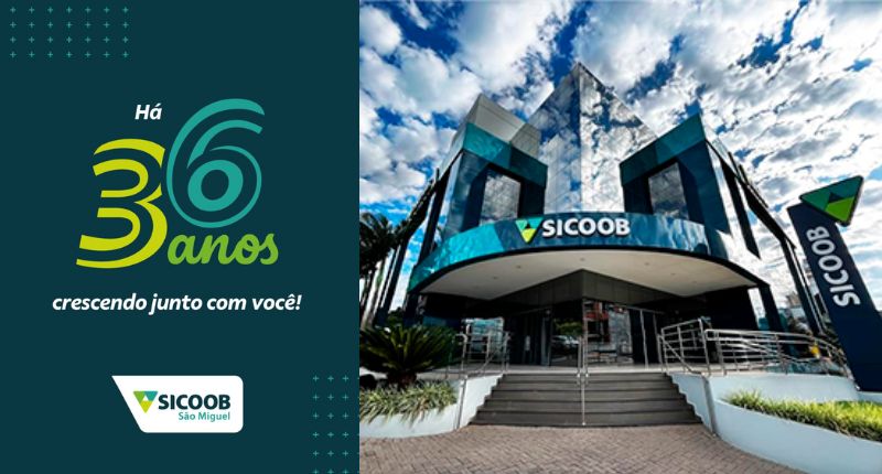 Sicoob São Miguel celebra 36 anos de cooperação e compromisso com o desenvolvimento das comunidades